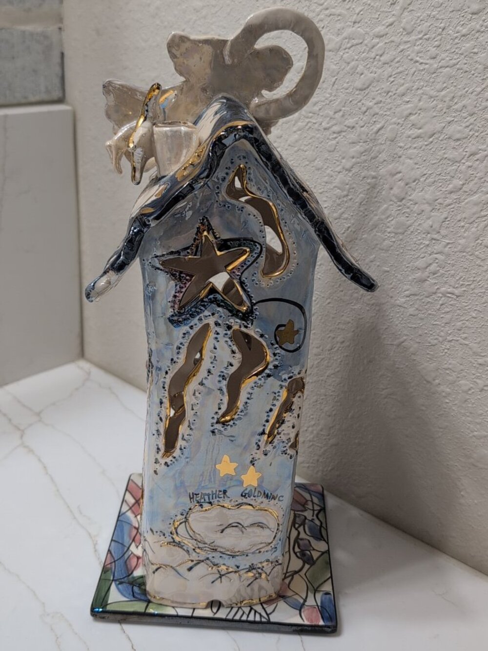 Big Sky Clayworks Heather Goldminc's Ceramic Collectible Art "Heavens Angels" - Picture 4 of 7